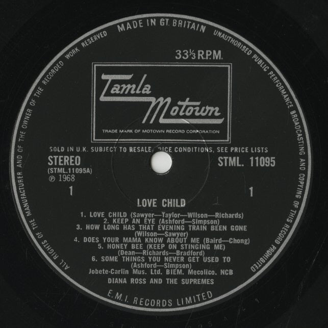 The Supremes / ダイアナ・ロス&シュプリームス / Love Child (STML. 11095)