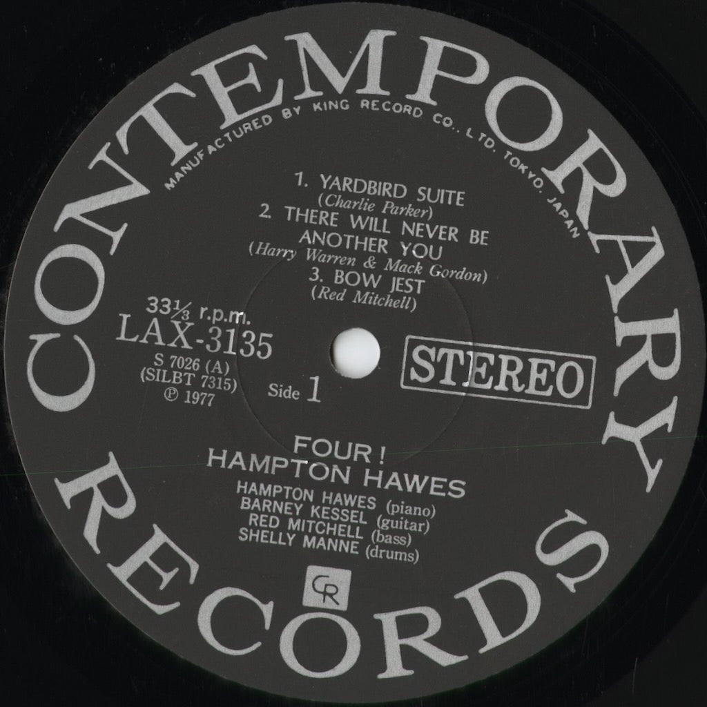 Hampton Hawes - Four! (LAX-3135) 1977 JPN Contemporary - キングレコード|中古LP