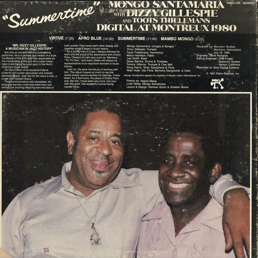 Mongo Santamaria - Summertime (D2308229) 1981 US Pablo Live|中古LP