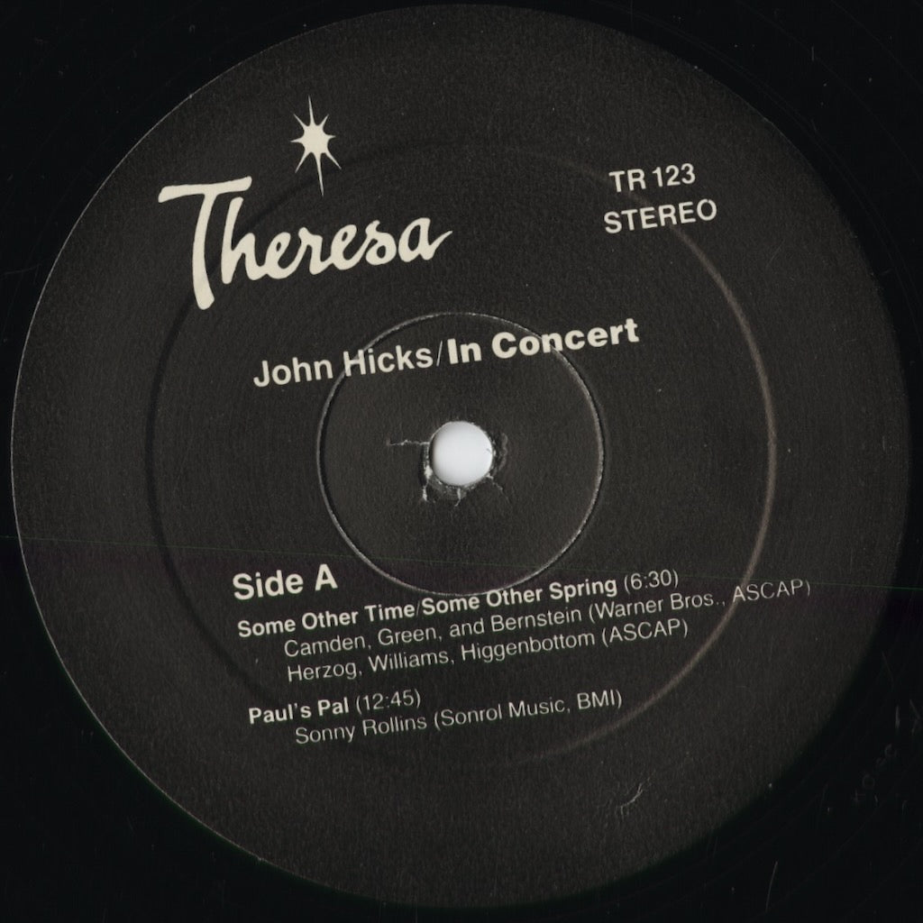 John Hicks - In Concert (TR 123) 1986 US Theresa|中古LP