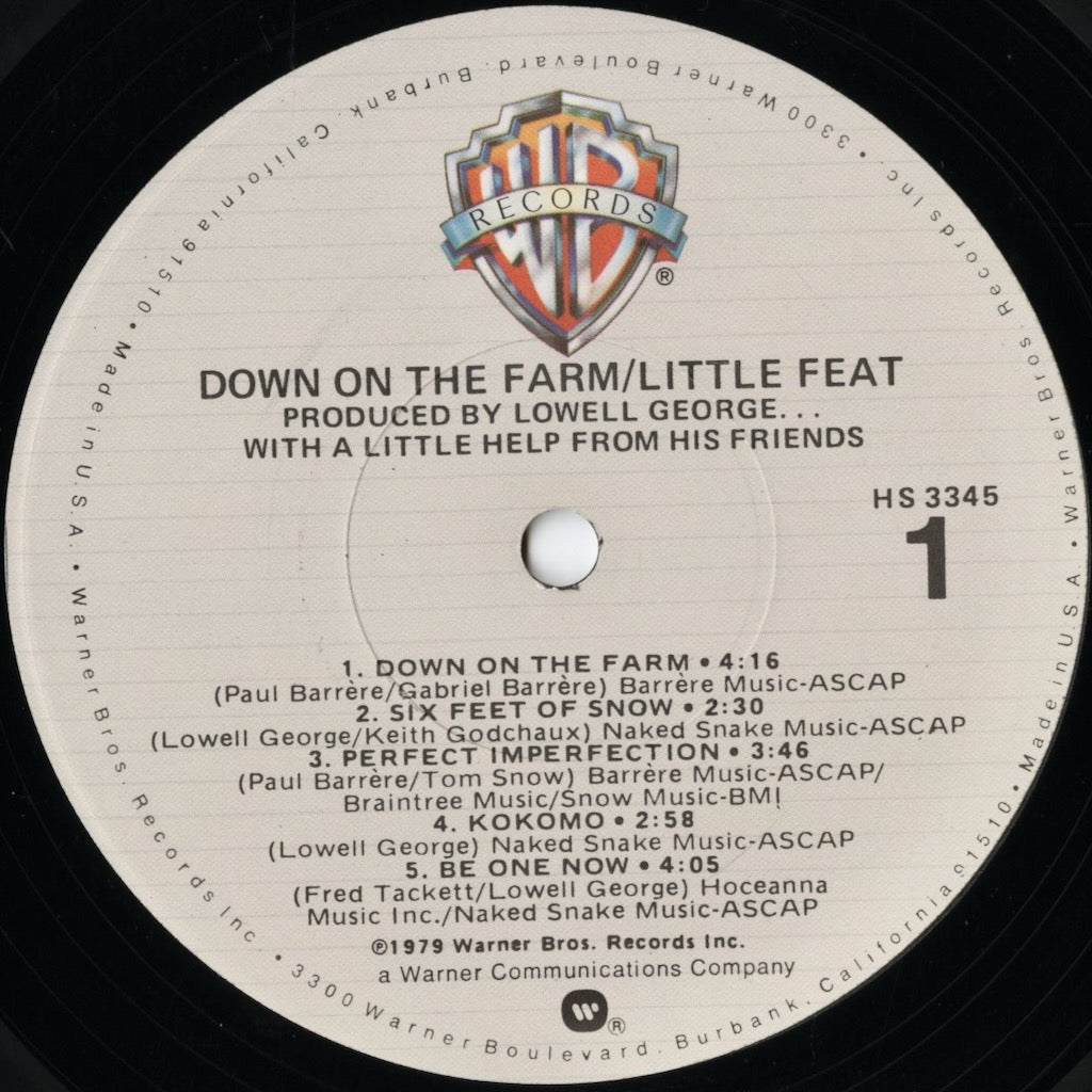 Little Feat / リトル・フィート / Down On The Farm (HS 3345)