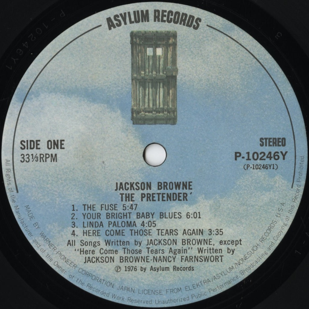 Jackson Browne - The Pretender (P-10246Y) LP 1976 JPN Asylum|中古LP