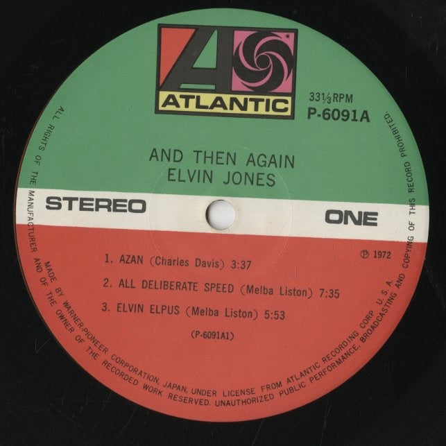 Elvin Jones / エルヴィン・ジョーンズ / And Then Again (P-6091A)