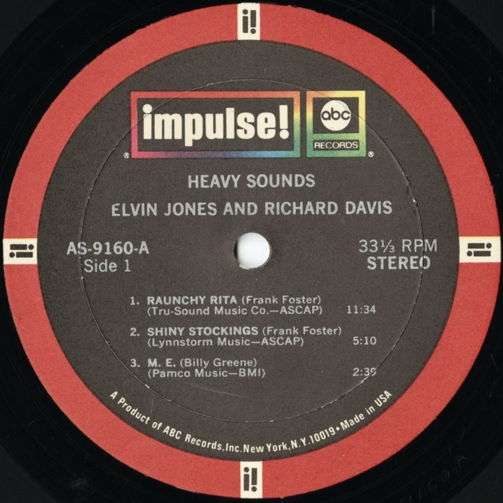 Elvin Jones - Richard Davis / エルヴィン・ジョーンズ リチャード・デイヴィス / Heavy Sounds (AS-9160)