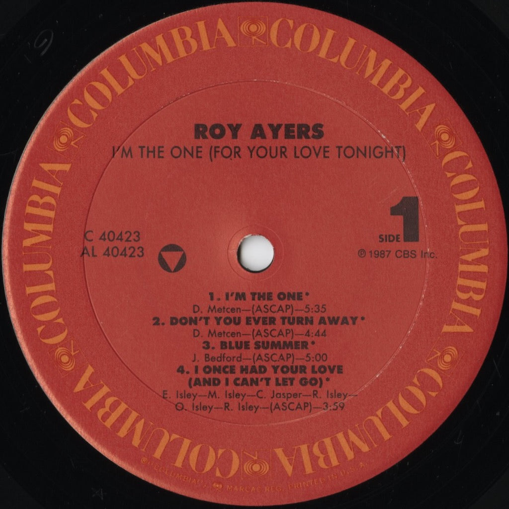 Roy Ayers / I'm The One (For Your Love Tonight) (C 40423) LP 1987 US Columbia|中古LP