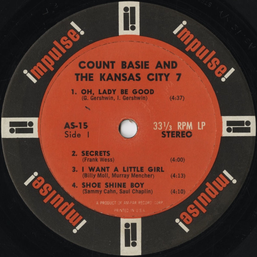 Count Basie – Count Basie And The Kansas City 7 (AS-15) LP 1962 US Impulse | 中古LP