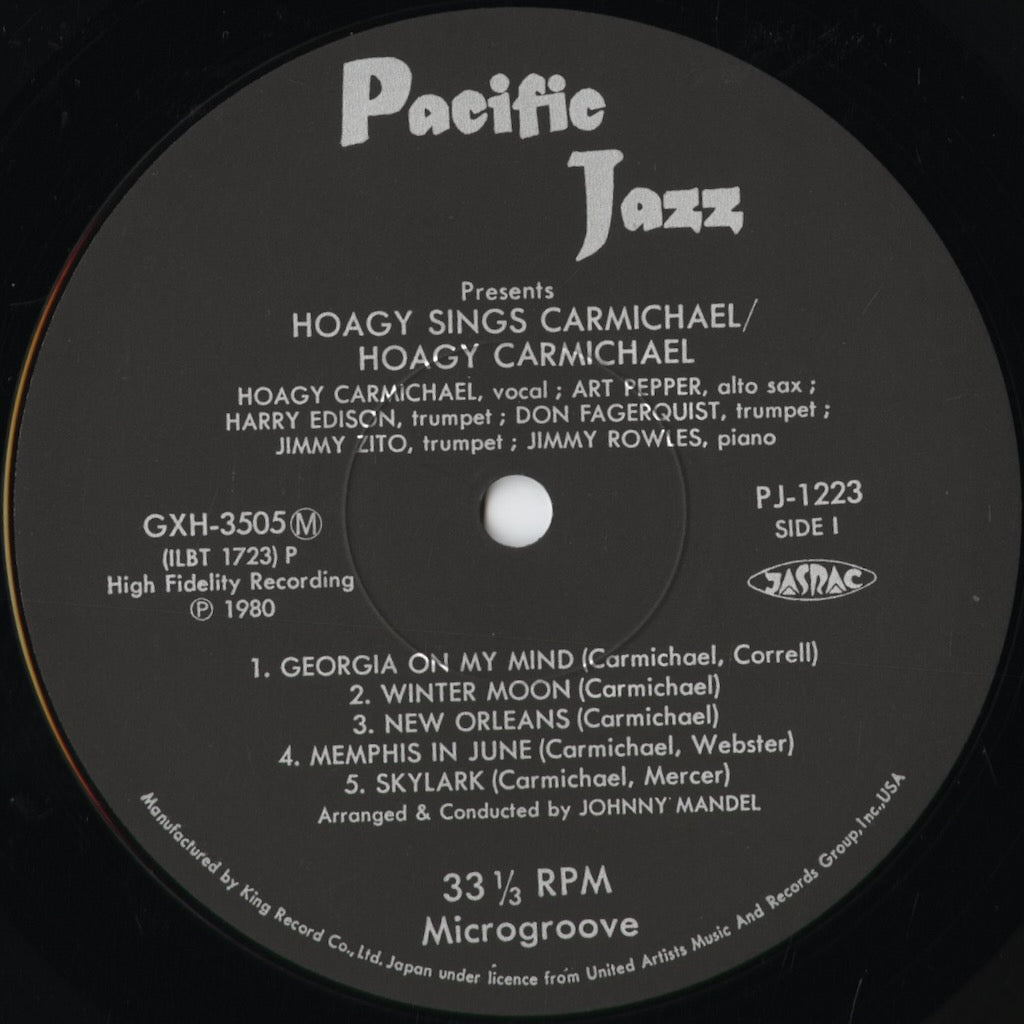 Hoagy Carmichael - Hoagy Sings Carmichael With The Pacific Jazzmen (GXH-3505) 1980 JPN Pacific Jazz - キングレコード|中古LP