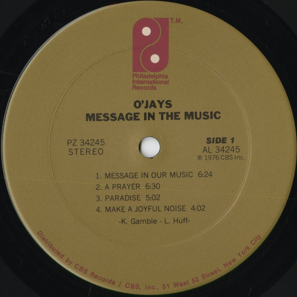 The O'Jays - Message In The Music (PZ 34245) 1976 US Philadelphia International|中古LP