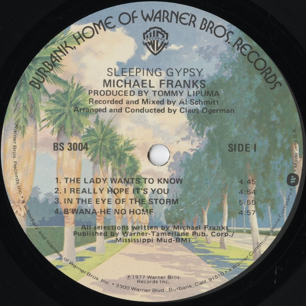 Michael Franks – Sleeping Gypsy (BS 3004) LP 1977 US Warner Bros. | 中古LP
