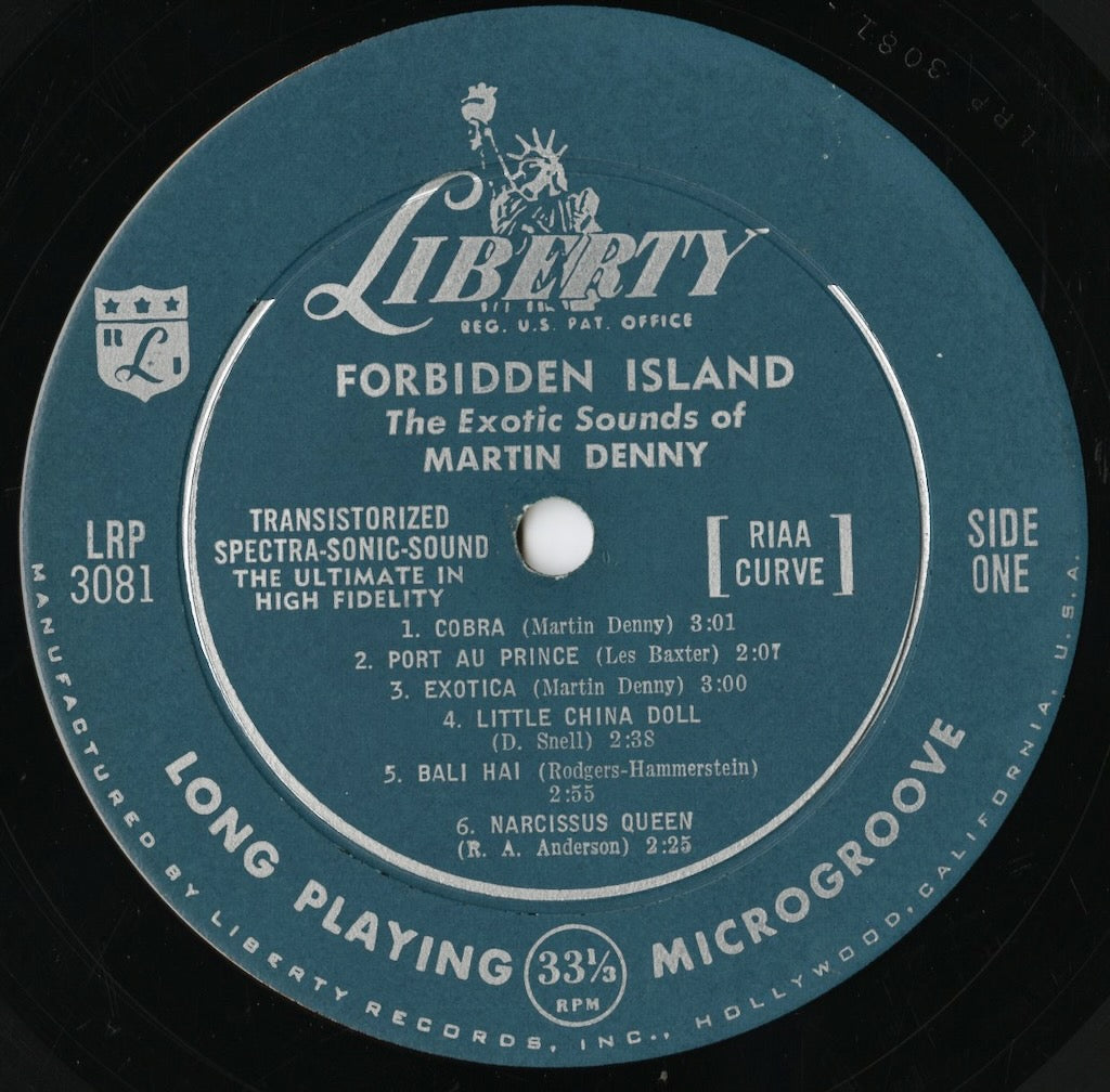 Martin Denny / マーチン・デニー / Forbidden Island -MONO (LRP 3081)