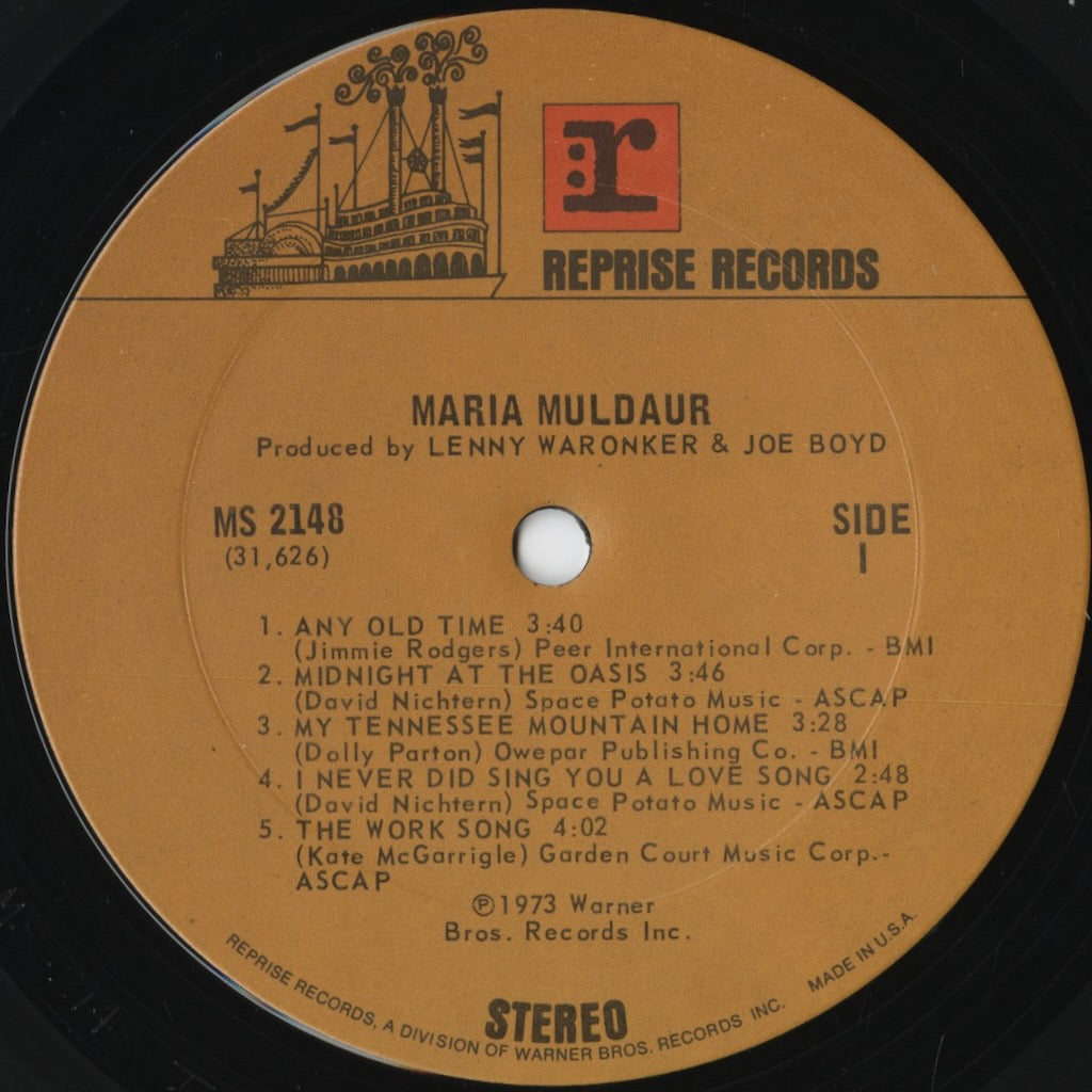 Maria Muldaur - Maria Muldaur (MS 2148) 1973 US Reprise|中古LP