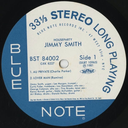 Jimmy Smith / ジミー・スミス / House Party (GXK 8227)