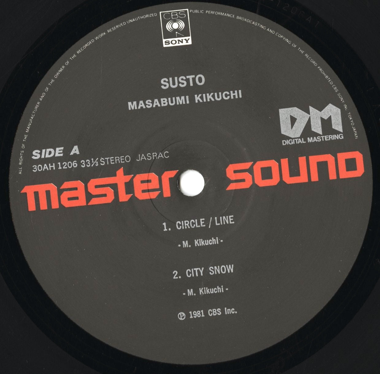 Masabumi Kikuchi / 菊地雅章 / Susto (30AH 1206) master sound 高音質盤