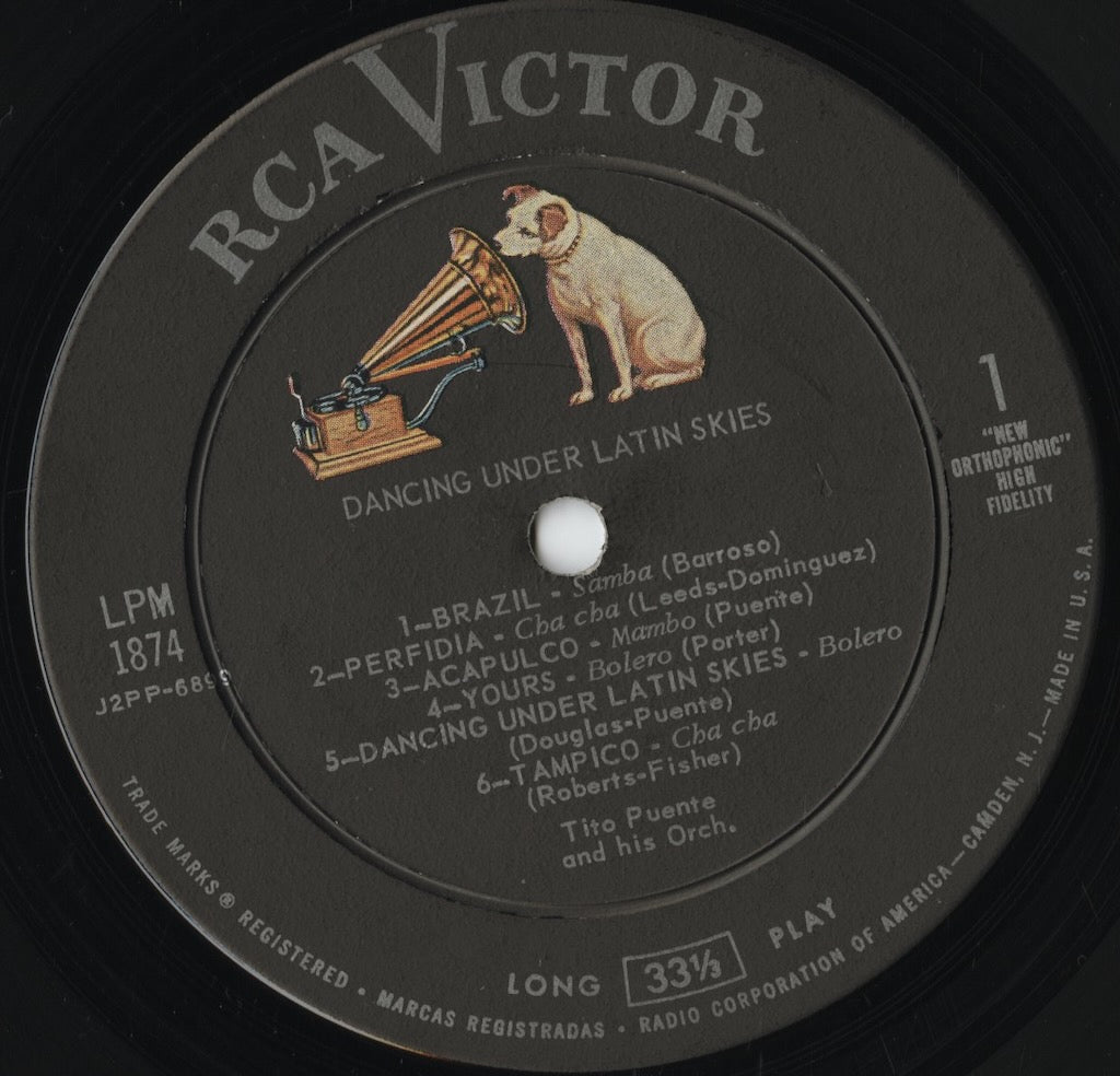 Tito Puente - Dancing Under The Latin Skies (LPM-1874) LP 1959 US RCA MONO|中古LP