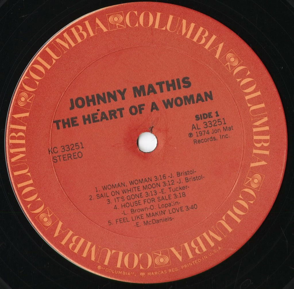 Johnny Mathis - The Heart Of Woman (KC 33251) 1974 US Columbia|中古LP