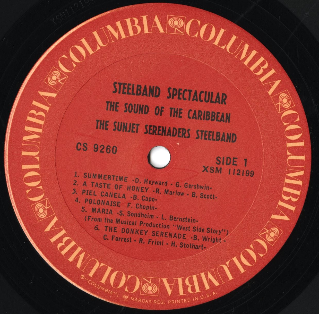 The Sunjet Serenaders Steelband / サンジェット・セレナーダーズ・スティールバンド / Steelband Spectacular - The Sound Of The Caribbean(CS 9260)