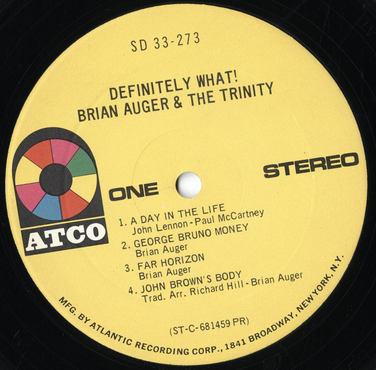Brian Auger / ブライアン・オーガー / Definitely What! (SD 33-273)