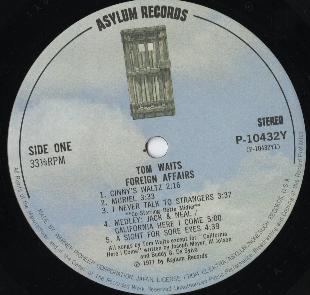 Tom Waits – Foreign Affairs (P-10432Y) LP 1977 JPN Asylum|中古LP