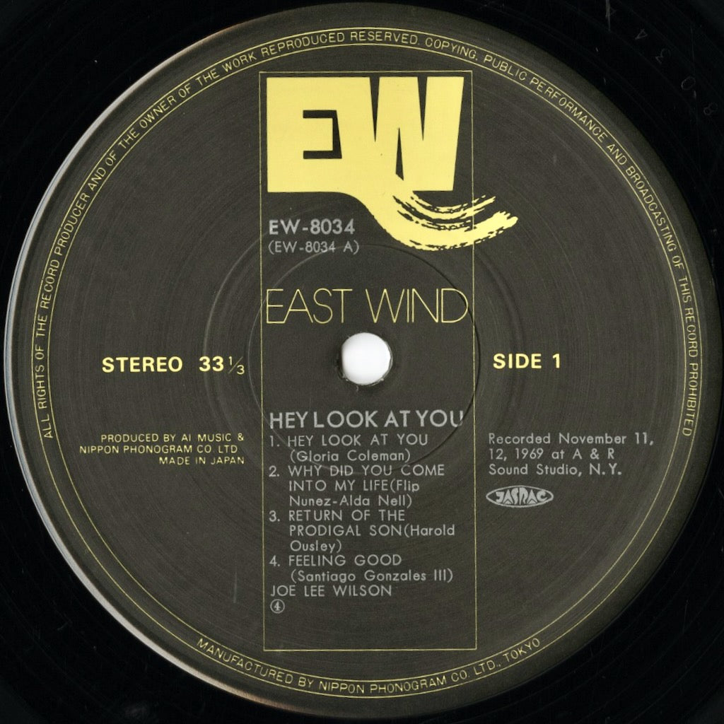 Joe Lee Wilson / ジョー・リー・ウィルソン / Hey Look At You (EW-8034)