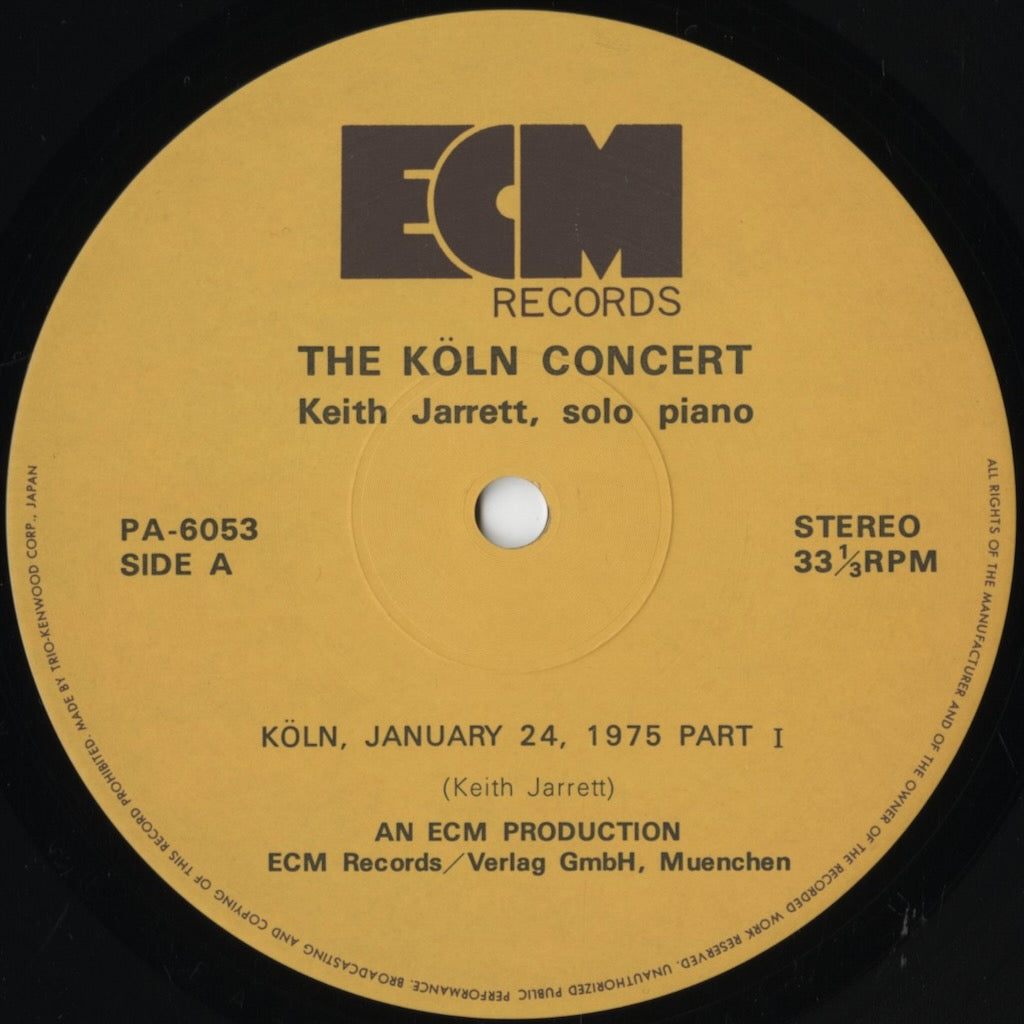 Keith Jarrett – The Köln Concert (PA6053~54) LP 1975 JPN ECM - TRIO RECORDS | 中古LP