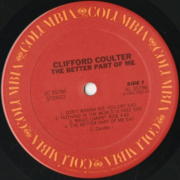 Clifford Coulter / クリフォード・コウルター / The Better Part Of Me (JC 35786)