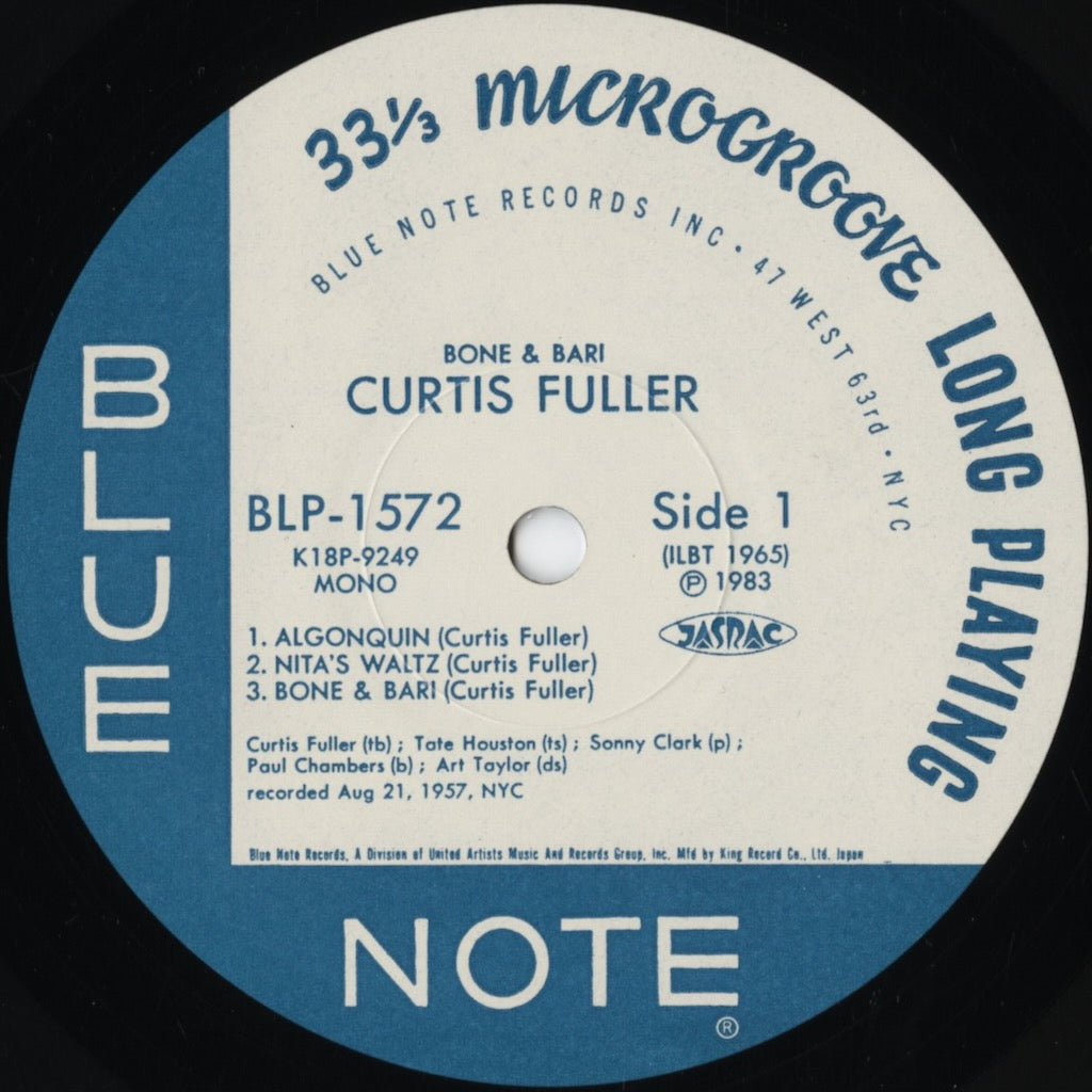 Curtis Fuller / Bone & Bari (K18P 9249) LP 1983 JPN Blue Note|中古LP