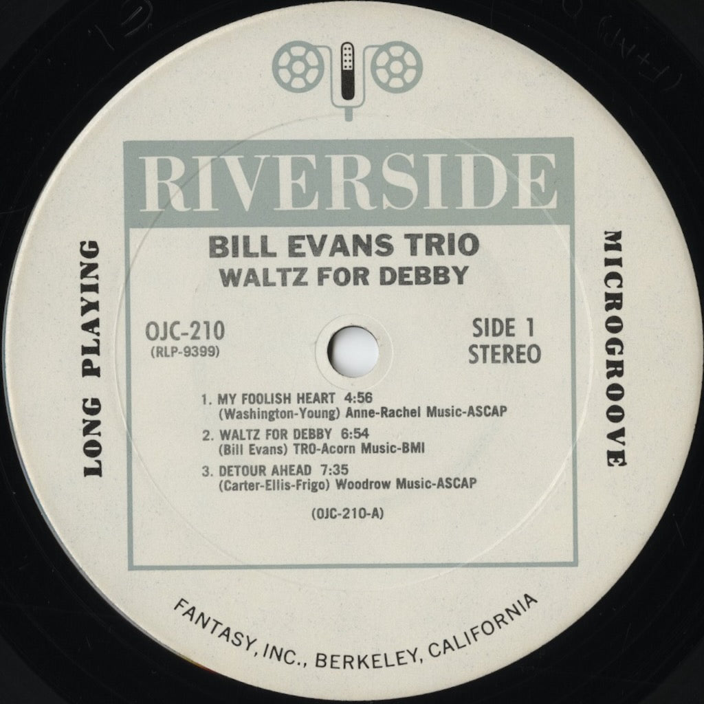 Bill Evans - Waltz For Debby (OJC-210) LP 1985 US Riverside|中古LP