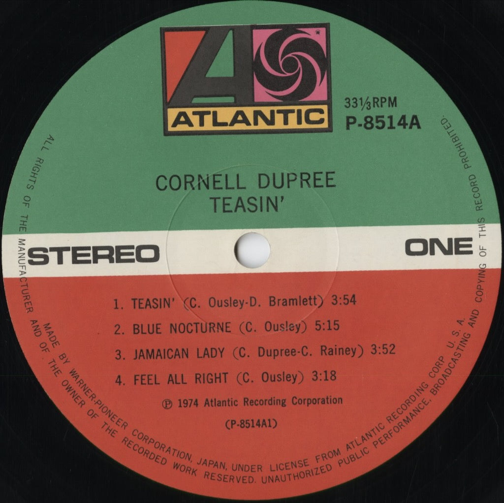 Cornell Dupree – Teasin' (P-8514A) 1974 JPN Atlantic|中古LP