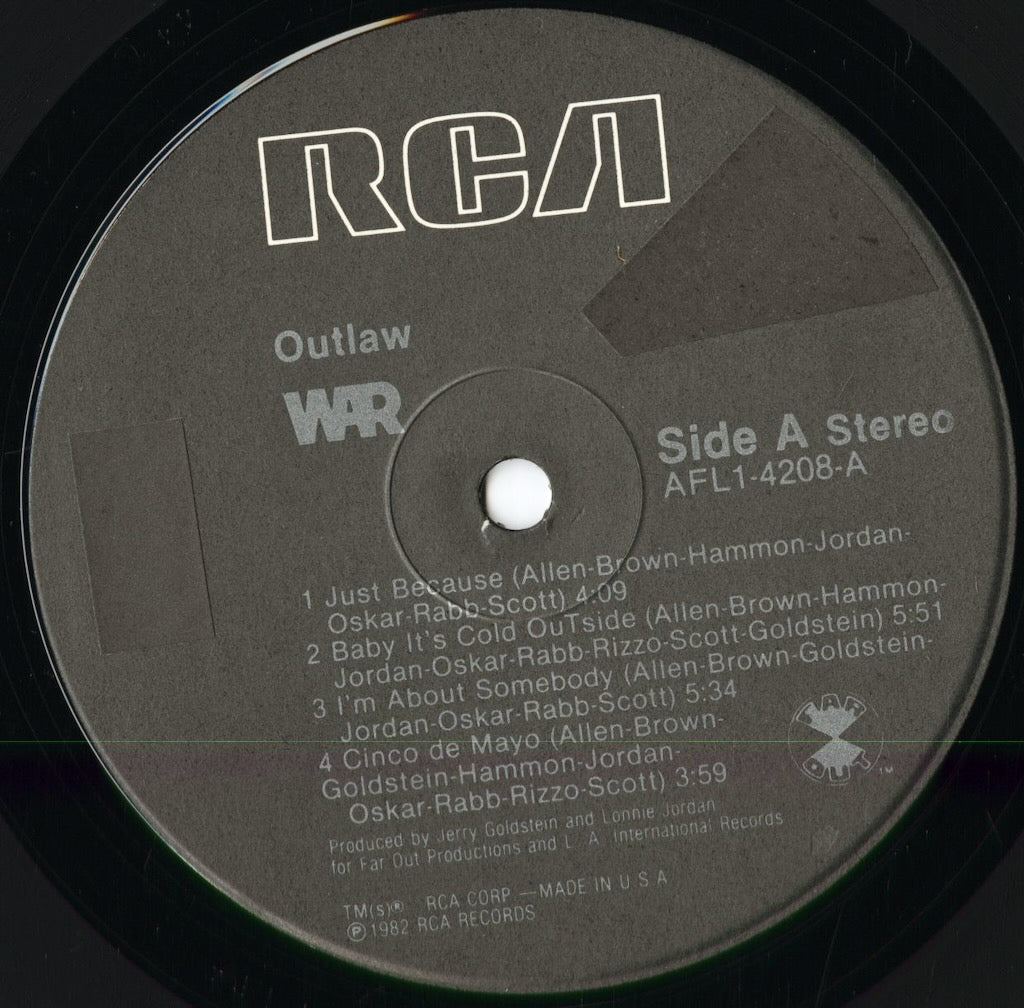 War - Outlaw (AFL1-4208) 1982 US RCA|中古LP
