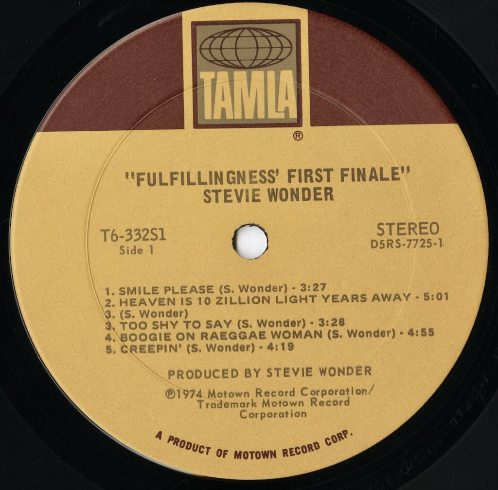 Stevie Wonder / スティーヴィ・ワンダー / Fulfillingness' First Finale (T6-332S1)