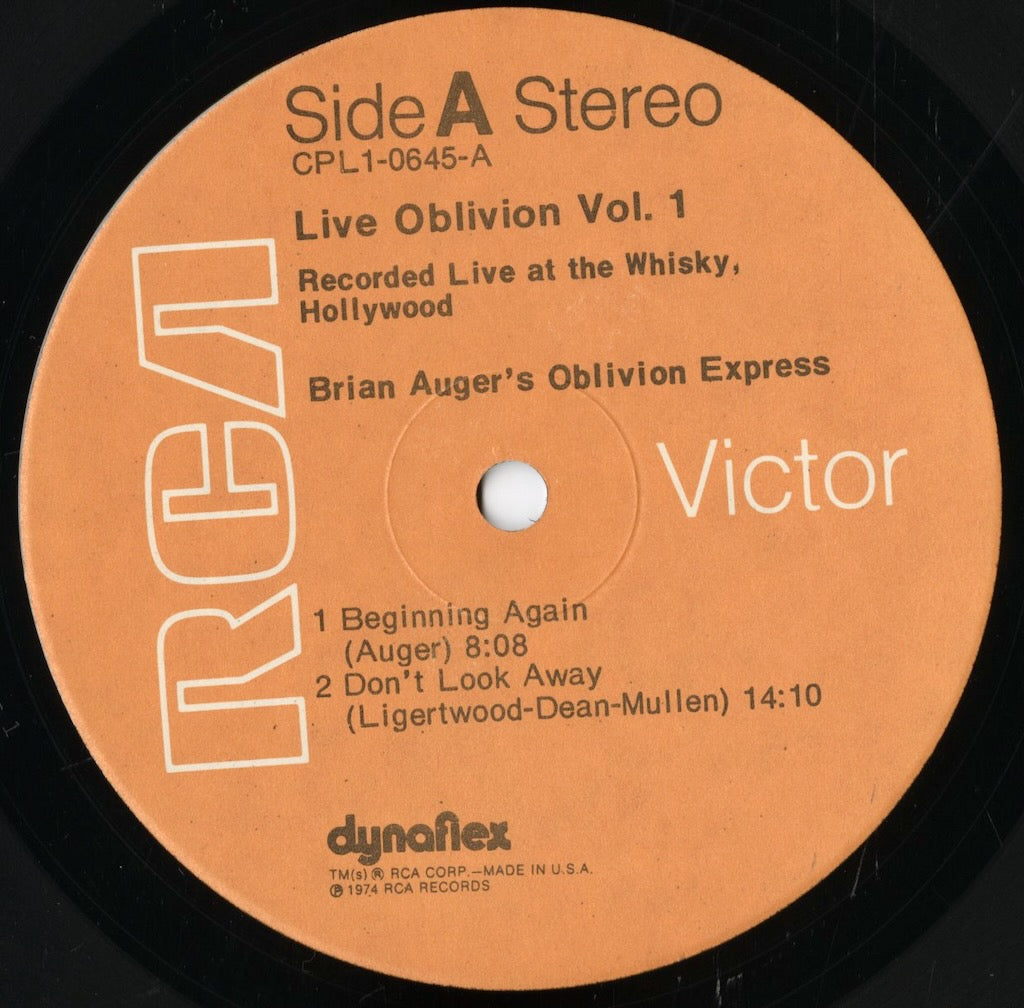 Brian Auger / ブライアン・オーガー / Live Oblivion Vol.1 (CPL1-0645)