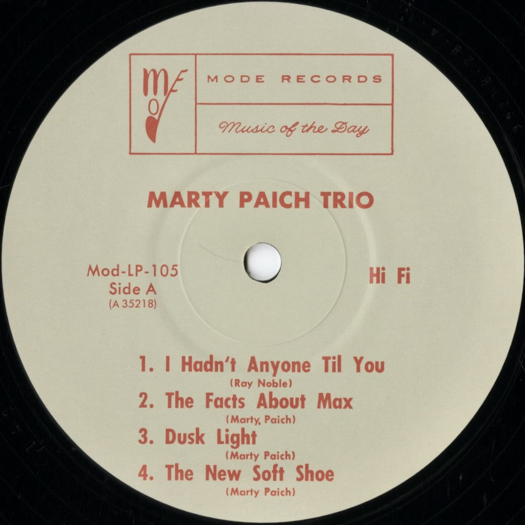 Marty Paich / マーティ・ペイチ / Marty Paich Trio (Mod-LP-105)