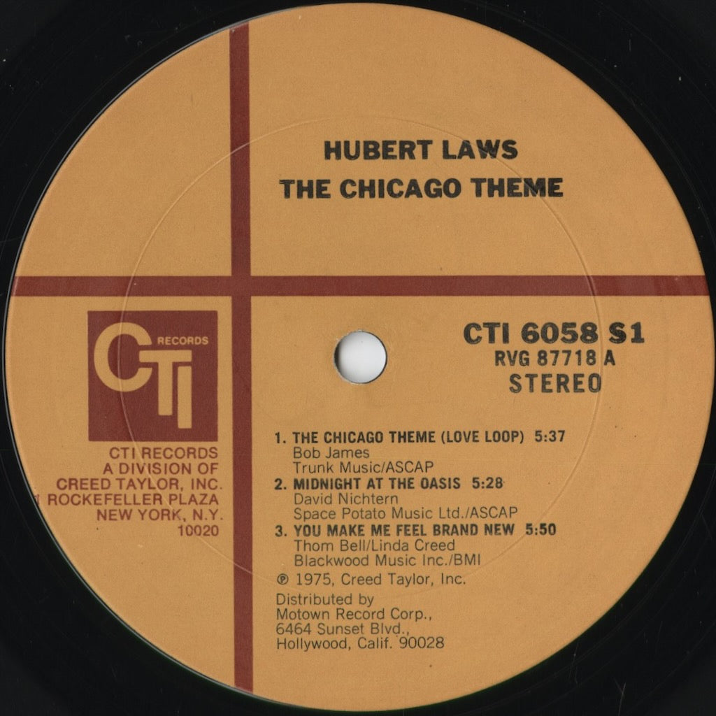 Hubert Laws - The Chicago Theme (CTI 6058 S1) 1975 US CTI|中古LP
