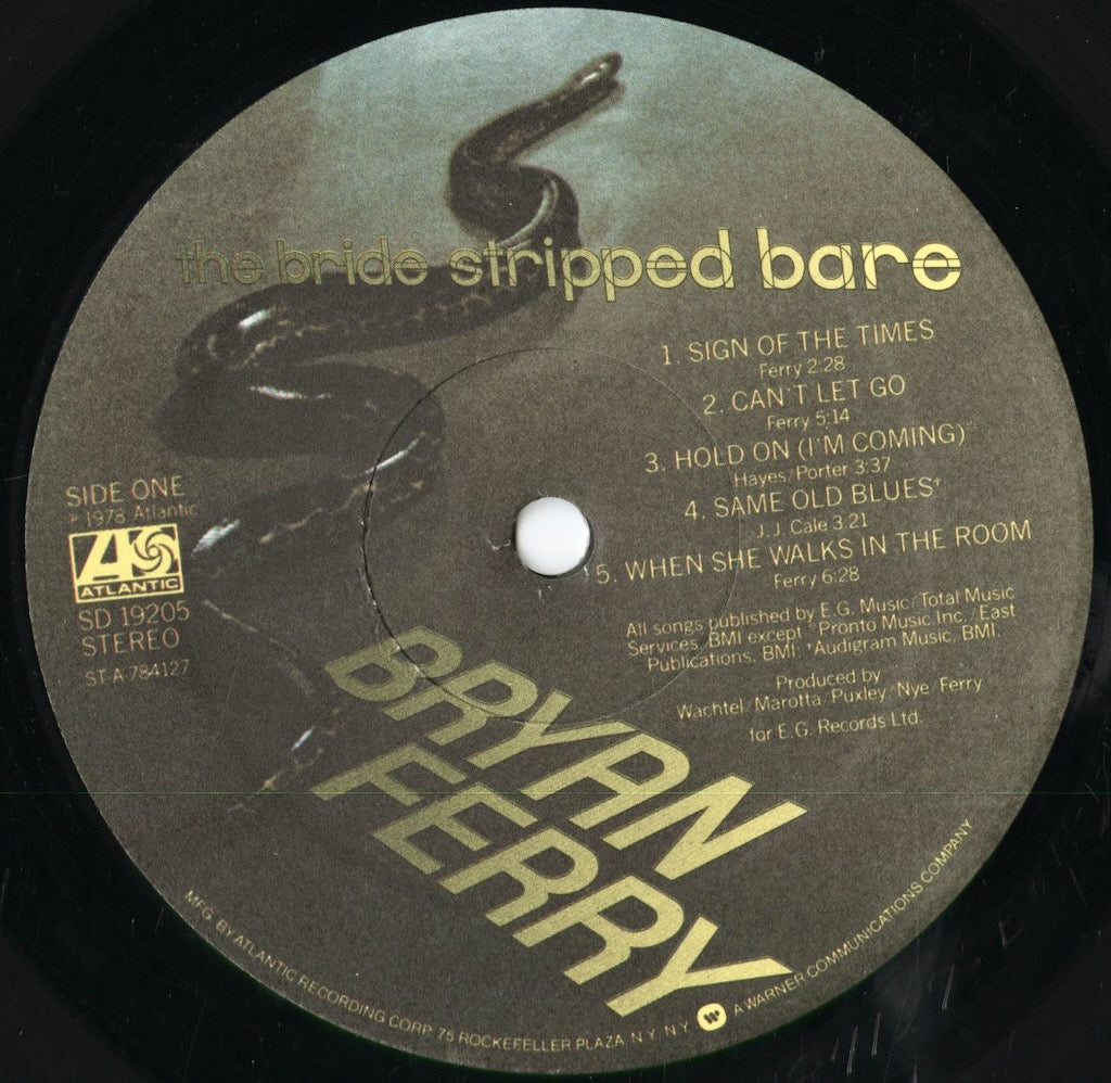 Bryan Ferry - The Bride Stripped Bare (SD 19205) 1978 US Atlantic|中古LP