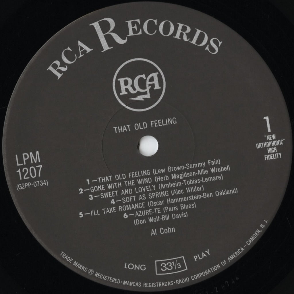 Al Cohn / アル・コーン / That Old Feeling (BVJJ-2874)