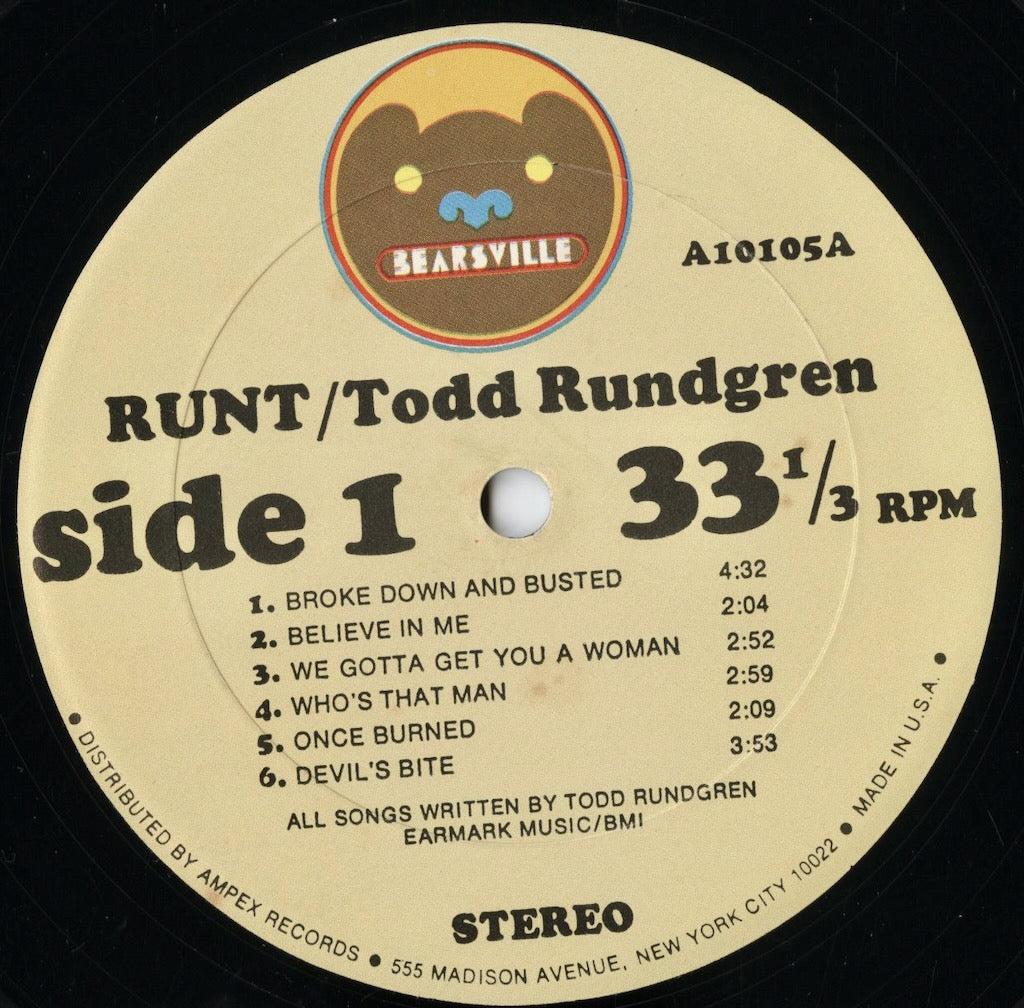 Todd Rundgren / トッド・ラングレン / Runt (A-10105)
