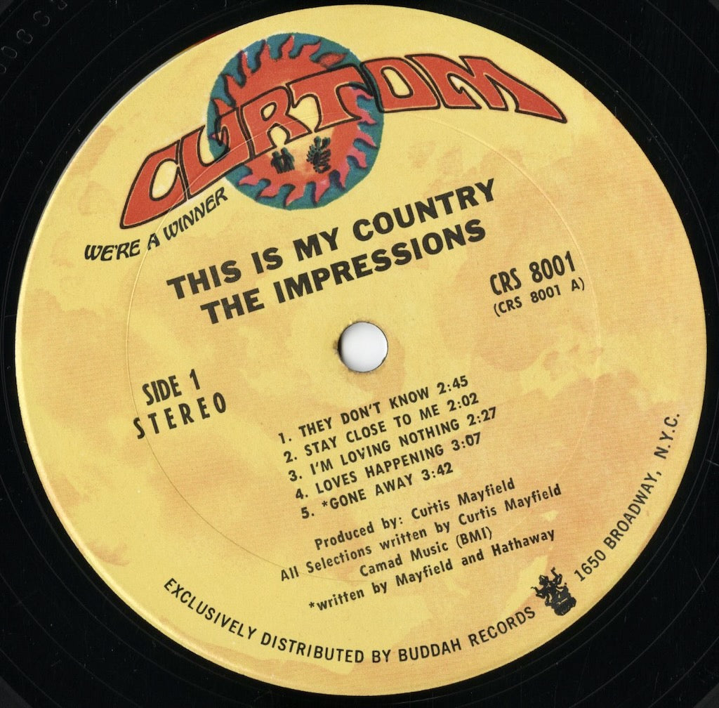 The Impressions – This Is My Country (CRS 8001) LP 1968 US Curtom|中古LP