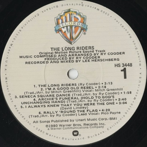 Ry Cooder / ライ・クーダー / The Long Riders (HS 3448)