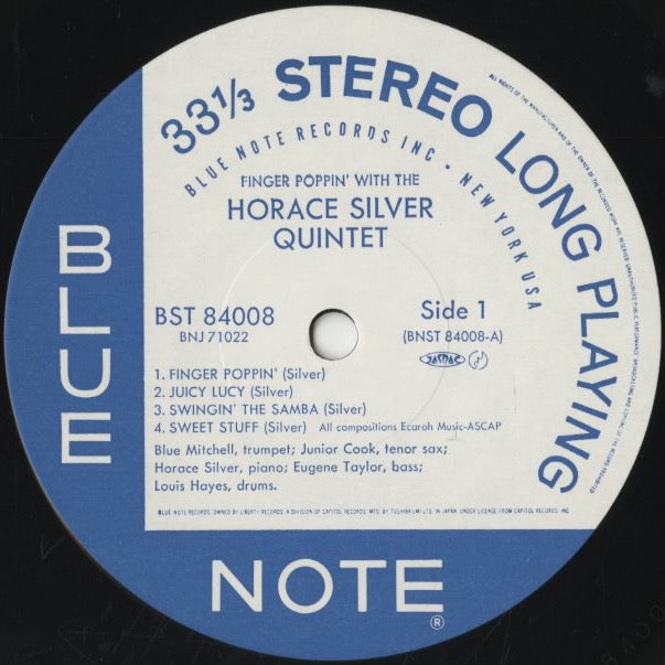 Horace Silver / ホレス・シルヴァー / Finger Poppin' With The Horace Silver Quintet (BNJ-71022)