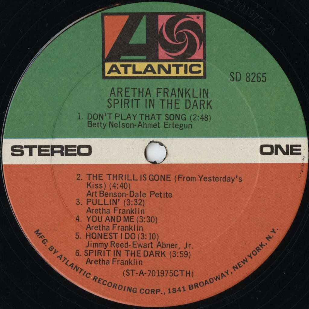 Aretha Franklin – Spirit In The Dark (SD 8265) LP 1970 US Atlantic | 中古LP