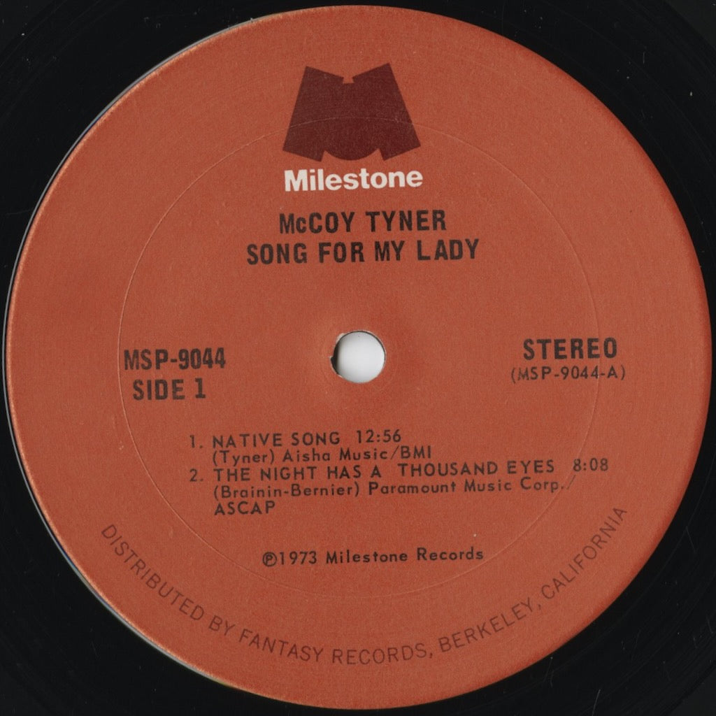 McCoy Tyner - Song For My Lady (MSP 9044) 1973 US Milestone|中古LP