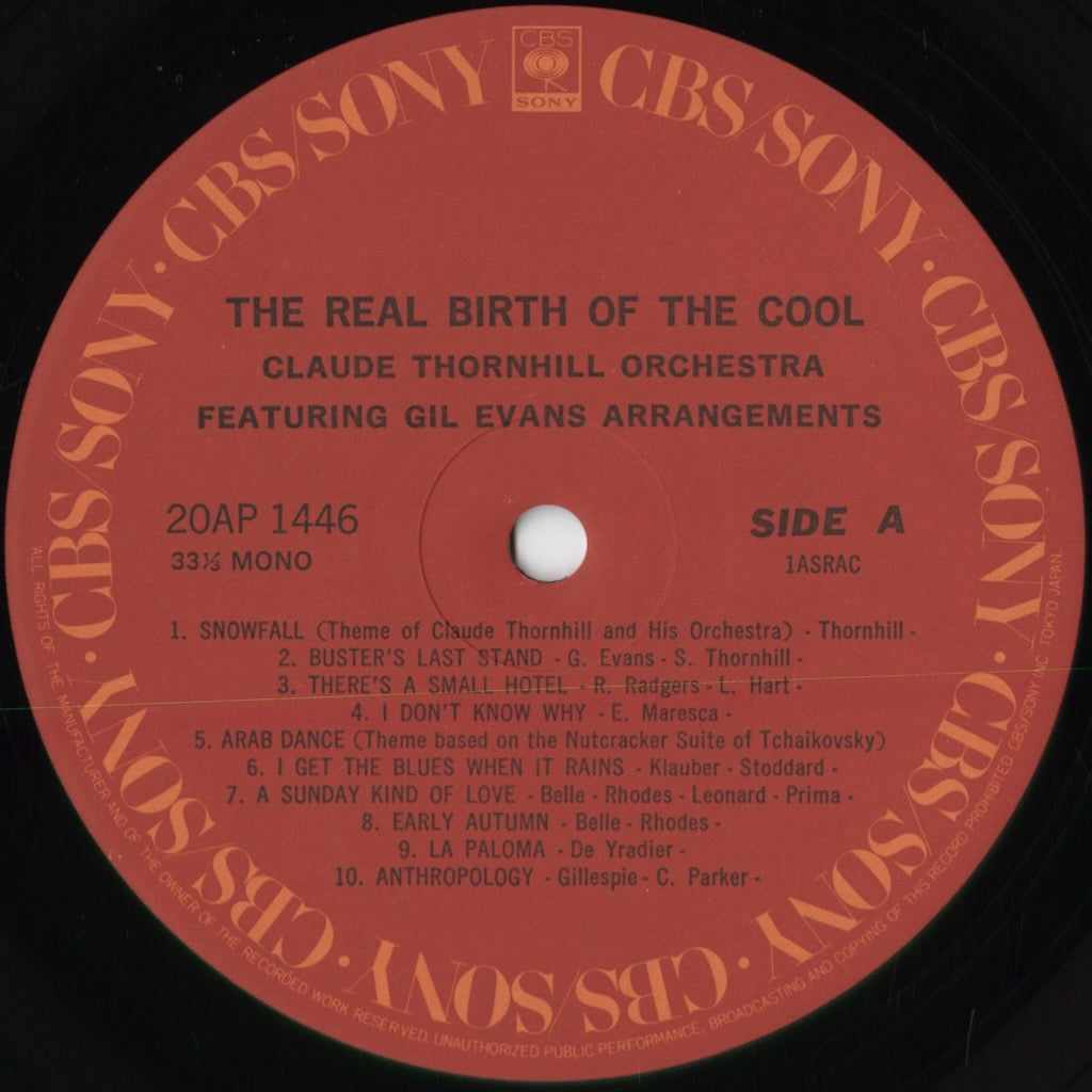 Claude Thornhill, Gil Evans - The Real Birth Of The Cool (20AP 1446) 1979 JPN CBS/Sony|中古LP