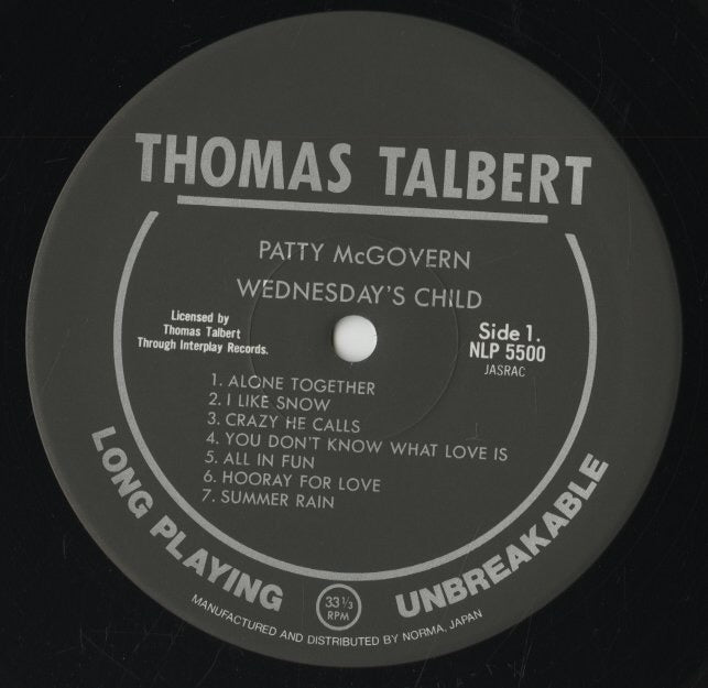 Patty McGovern / パティ・マクガヴァン / Wednesday's Child (NLP 5500)