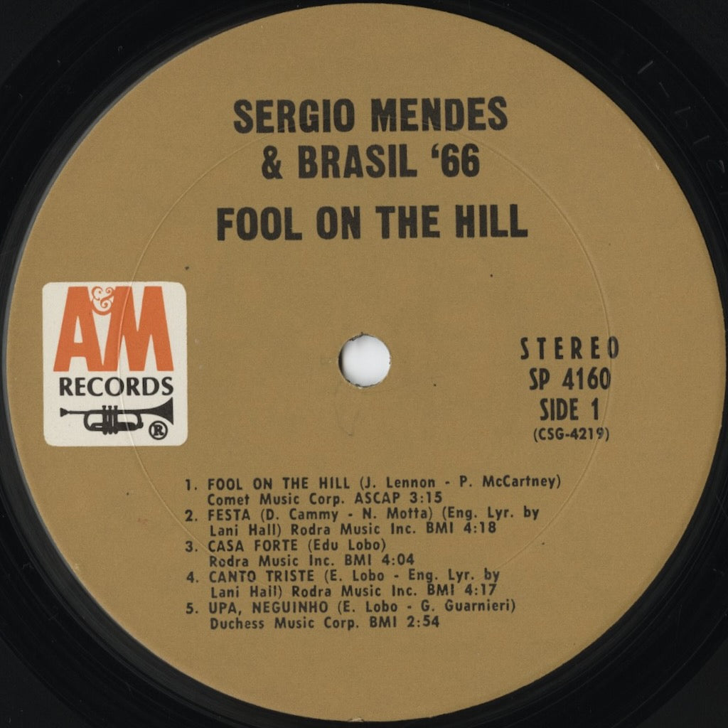 Sergio Mendes – Fool On The Hill (SP 4160) LP 1968 US A&M | 中古LP