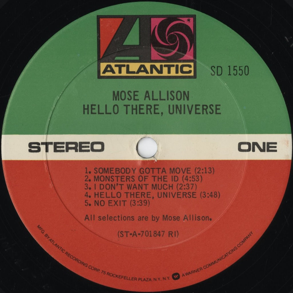 Mose Allison / モーズ・アリソン / Hello There Universe (SD 1550)