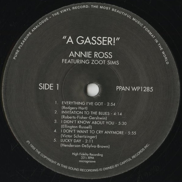 Annie Ross - Zoot Sims / アニー・ロス ズート・シムズ / A Gasser! (PPAN WP1285)