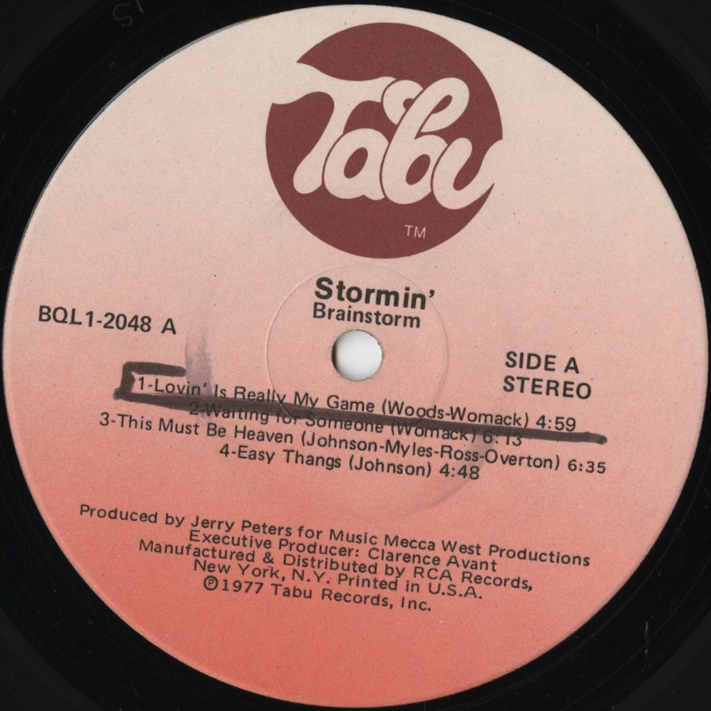 Brainstorm – Stormin' (BQL1-2048) LP 1977 US Tabu | 中古LP