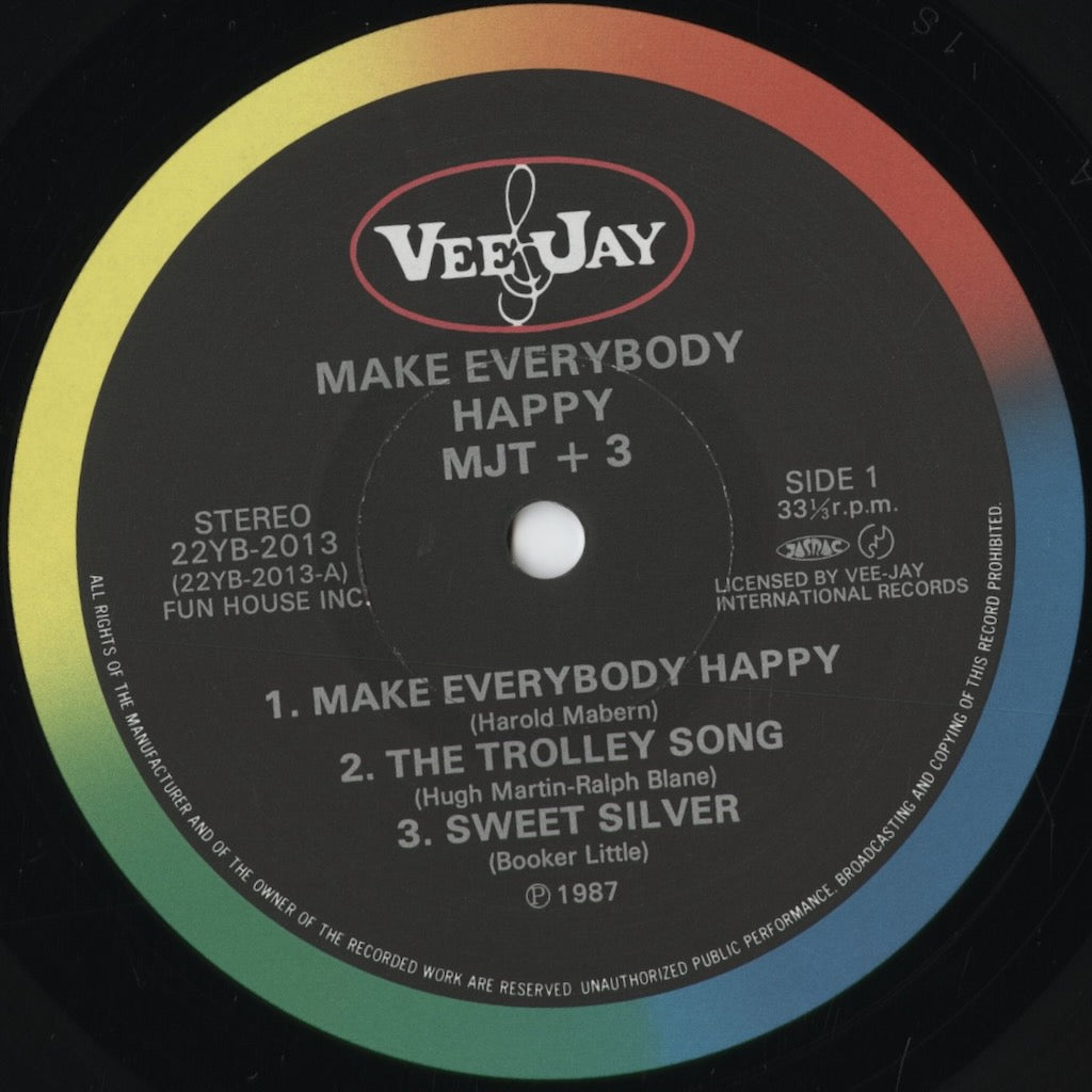 MJT+3 - Make Everybody Happy (22YB-2013) 1987 JPN Vee Jay|中古LP