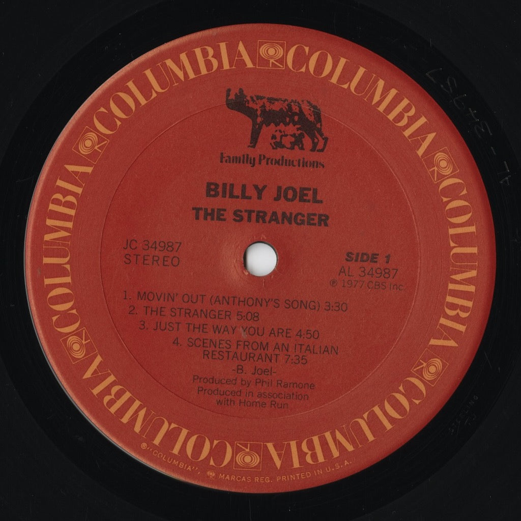 Billy Joel - The Stranger (JC 34987) LP 1977 US Columbia|中古LP