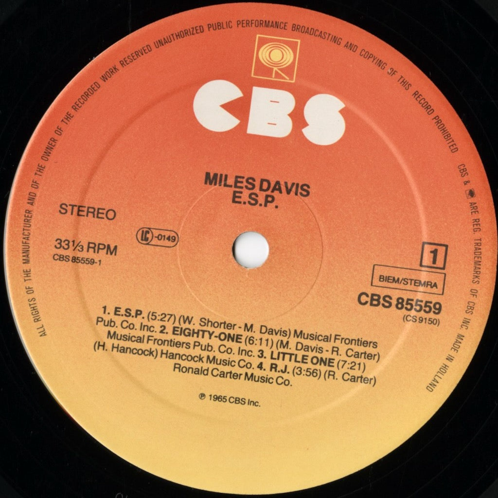 Miles Davis / マイルス・デイヴィス / E.S.P. (CBS 85559)